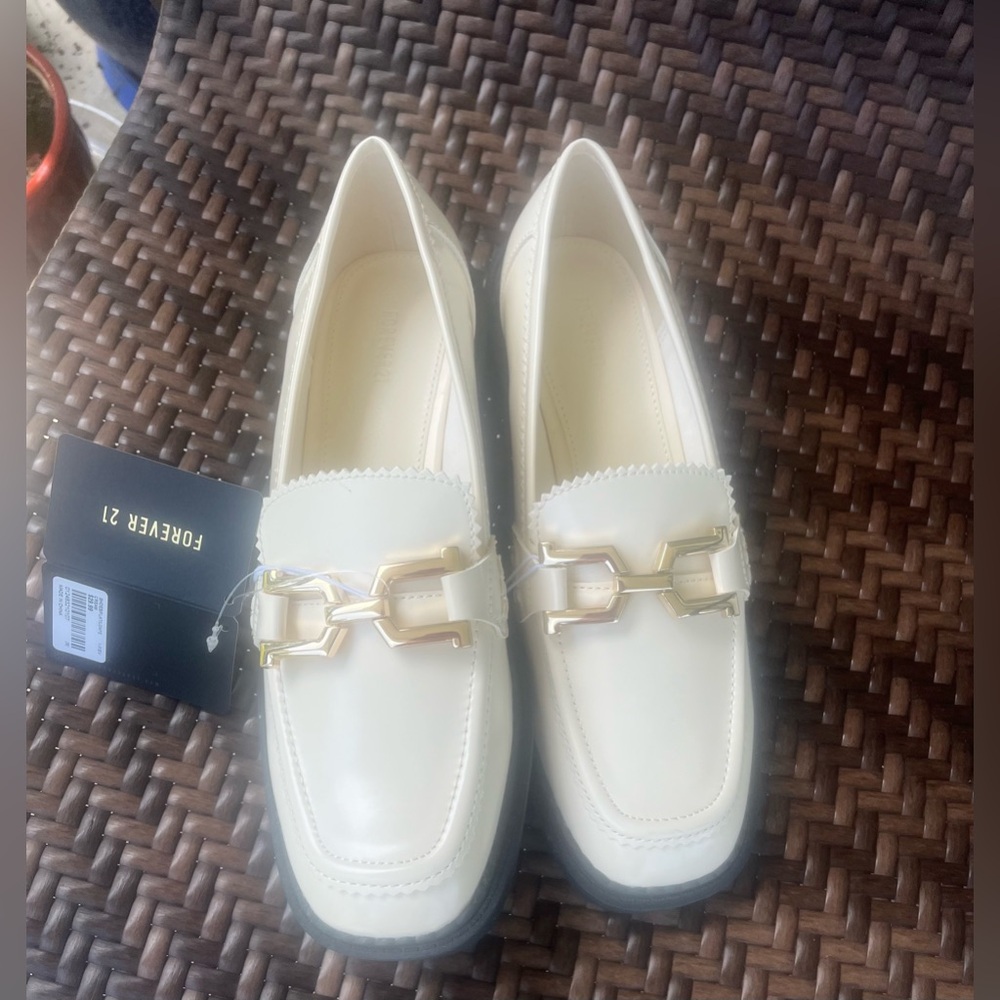 Forever 21 White Loafers.